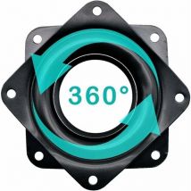 4 Pièces Lazy Plaque Pivotante Métal Plateau Tournant Support Rotatif à 360 Degrés, Pivotante à Roulement à Billes Porteurs pour Table Chaise