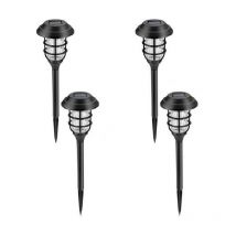 4 pièces lumière de pelouse à énergie solaire étanche led lumière de paysage extérieure pour passerelle pont allée pelouse cour lumière colorée