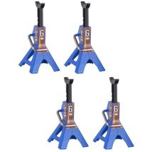 4 PièCes MéTal Hauteur RéGlable 6 Tonnes Jack Support de RéParation pour 1/10 Voiture sur Chenilles TéLéCommandéE Axial SCX10 90046 Traxxas TRX4 TRX6