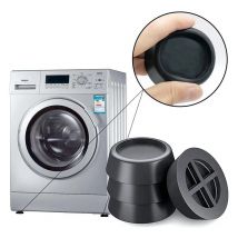 4 Pcs Anti-Vibration Pieds pour Machine à Laver, Noir Tapis Anti-vibration pour Machine à Laver, Patins Anti-vibrations Supports en Caoutchouc pour