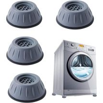 4 Pièces Patins anti-vibrations caoutchouc antidérapant, Tampons à Pied Machine à Laver Anti Vibration Tampon, pieds de machine à laver,universel