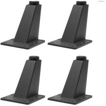 Set of 4 Furniture Legs, Heavy Duty Aluminum Alloy Cabinet Legs, Metal Square Oblique Sofa Support Foot, Adjustable Feet for