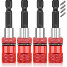 Csparkv - 4 Pièces Porte Embout Magnetique, Porte Embout Visseuse a Choc avec Butée de Profondeur 1/4 Pouc,Porte Embout Visseuse pour les Perceuses,