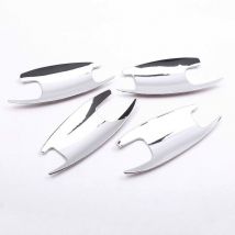 4 pièces pour W213 Classe e 16-17 W205 Classe c glc X253 Chrome poli Argent Garniture de bol de porte Accessoires de voiture