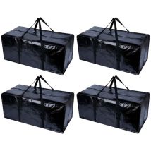 4 Pièces Sac Demenagement Cartons Déménagement Carton Sac De Voyage Grand Sac De Vetement Jumbo Bag Rangement Couette Poignée Malle