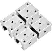 Rosvola - Jeffergarden 4 pièces SBR16UU 16mm aluminium ouvert mouvement linéaire bloc de roulement glissière pour cnc