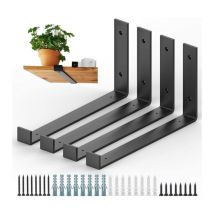 Abcrital - Ahlsen Shelf brackets [4 pieces] for living room desk, 20 cm