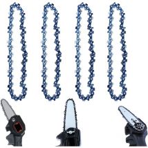 4 pièces tronçonneuse chaîne 6 pouces, pièces de rechange tronçonneuse à batterie chaîne tronçonneuse électrique pour mini tronçonneuse à batterie à