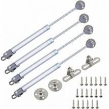 4 pièces Vérins à Gaz Meubles Cuisine Pistons Hydrauliques Meubles de Cuisine Amortisseur Charnière pour Portes Fenêtres Armoire avec Vis (120N /
