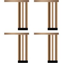 4 pieds de meuble, pieds de table en métal, fabriqués en alliage d'aluminium, pieds réglables, pied de support de canapé, pieds d'armoire de salle de
