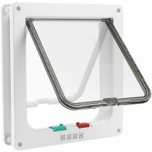 4 Position Cat Flap Cat Flap with Tunnel Cutout Cover Dog Cat Flap Cat Door with Lock Small Animal Cat Flaps Cat Mate Lockable Easy to Install
