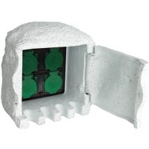 4 prises de jardin étanches Résine Blanc CFW62762