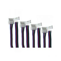 4 PZ Connettore 12mm Per Chiudere Striscia Led Smd RGB 5050 Senza Saldare