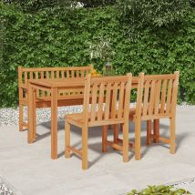 The Living Store - Furniture Limited - Set da Pranzo per Giardino 4 pz in Legno