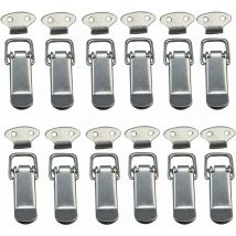 12 Pezzi Clip per Cappa, Chiusura a Leva, Chiusura a Molla, Chiusura a Levetta Chiusura a Molla con Gancio Chiusura a Molla in Acciaio Inossidabile