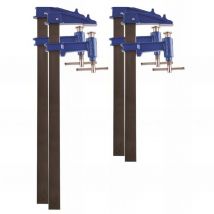 Piher - 4 serre-joints à pompe 35 x 8 mm - 2 x l. 100 cm, 2 x l. 120 cm de type f - 99982