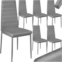 Tectake - Sillas de comedor thomas - sillas para salón de diseño, sillas de comedor modernas de acero lacado, asientos de comedor para casa - Juego