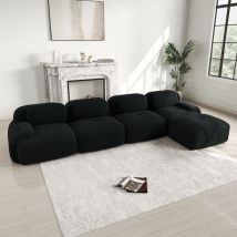 4-sitzer-ecksofa Aus Grünem Cord – Modular, Xl-armlehnen, Ergonomisch 32d Hochelastisch, Abnehmbare Fußstützen, Wohnzimmer/büro