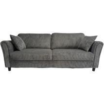 4-sitzer-sofa Aus Dunkelgrauem Cord Lucerne