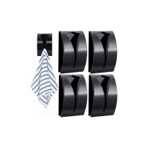 SNQ - 4 soportes autoadhesivos para toallas de cocina, de acero inoxidable, sin necesidad de taladrar.