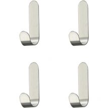 Benobby Kids - 4 Stück Edelstahl-Klebehaken, Haken Selbstklebender Haken,für Handtuch, Schlüssel, Zuhause, Küche, Bad, rostfrei und wasserdicht