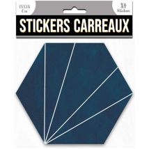 4 Stickers hexagonal