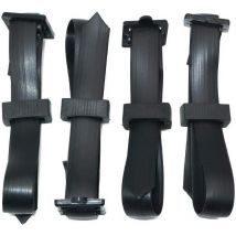YMYNY – 4 Stück verstellbare Gummi-Strauchbinder 60 cm x 2,5 cm – Gartenhilfsmittel für Pflanzenfixierung