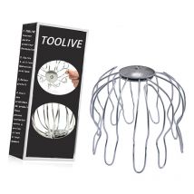 Toolive - 4 stk Dachrinnenschutz Alu Anti-Rost Rinnensieb Fallrohrschutz Löcher von 2-4 Zoll(50100mm) Einstellbar Blättersieb für Runde und