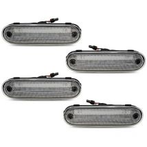 Woosien - 4 Stück Auto-LED-Seitenlicht mit klarer Linse und Rot für Miata Mx-5 1990–2005