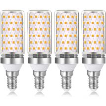 Mumu - 4 Stück E14 16 w LED-Glühbirne Warmweiß 3000 k 1600 lm, E14 100 w 120 w Halogenlampen-Äquivalent, ac 230 v, nicht dimmbar