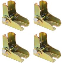 4 Stück Klapptischbeinscharniere - Klappbeinbeschlag für Mechanismusmöbel (Tisch, Bett)