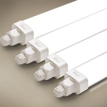 Buling - 4 Stück Tobeter led Feuchtraumleuchte 115cm, 36W 3600LM led Röhre Feuchtraumlampe im Reihenschaltung, IP65 Wasserfest Werkstattlampe für