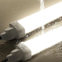 Buling - 2 Stück Tobeter led Feuchtraumleuchte 115cm, 36W 3600LM led Röhre Feuchtraumlampe im Reihenschaltung, IP65 Wasserfest Werkstattlampe für