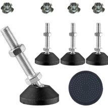 4 Stück Nivellierfüße M10 X 50 X Ø 40 Mm, Belastbar Bis 450 Kg, Höhenverstellbare Füße, Höhenverstellbare Füße Für Möbel