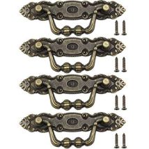 4 Stück Schubladengriff Antik Bronze Türgriff Vintage Möbelgriffe Für Möbeltür Schrank Mit Schrauben