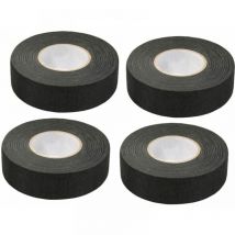4 Stück schwarzes Auto-Klebeband (1,5 cm x 15 m) – Auto-Gewebeband, Hochtemperatur-Klebeband, strapazierfähiges schwarzes Klebeband, Gewebeband,
