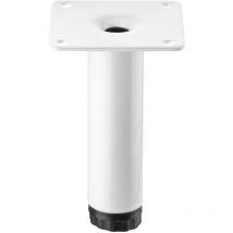 Sotech Möbelfuß lima Höhe 100 mm, ø 25 mm Höhenverstellbar 10 mm weiss matt Vitrinenfuß Sockelfuß Schrankfuß