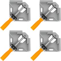 4 Stück Winkelspanner 90 Grad, Eckspanner, Winkelklemmen Für Holzarbeiten, 90 Grad Positionierwinkel, Rahmenspanner, Eckenspanner Aus Hochwertiger 