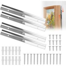 4 Stück Z-förmige Wandbefestigungsclips, Spiegelhalterungen, 30 Cm Bilderhalterungen Mit Schrauben, Robuste Spiegelclips, Ineinandergreifende 