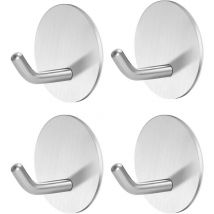 4 stücke Haken Silber Handtuch Haken Selbst Klebe Edelstahl Wand Haken
