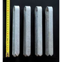 DanDiBo 4 Stück Bodenanker verzinkt M Erdanker für Rosenbogen 22 cm Heringe Erdspieß Bodenspieß Befestigung Verankerungs-Set