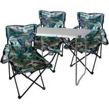 Mojawo - 4-teiliges Campingmöbel Set Camouflage-MMC330870+3xMPO2469