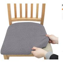 4-teiliges Set Jacquard-waffel-stretch-stuhlhussen, Abnehmbar Und Waschbar, Für Esszimmer, Küche, Büro, Hotel