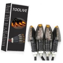 4 pezzi/set indicatori di direzione a led universali per moto indicatori di direzione lunghi e corti lampeggianti accessori di colore ambra
