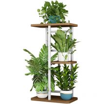 4-Tier Blumenregal Pflanzenregal, Mehrstöckig Blumenständer Pflanzenständer Blumenbank Blumentreppe Pflanzentreppe Standregal für Innen Garten Balkon