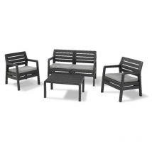 4-tlg. Outdoor Lounge Set Delano graphit