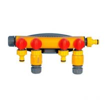 Hozelock - 2150 4 Way Tap Connector Garden Watering For Hose Pipe Water Timer