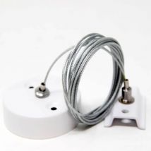 Câble de Suspension led Blanc pour Rail Triphasé 5m
