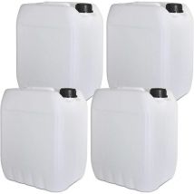 4 x 10L Getränke- Wasserkanister Natur Lebensmittelecht Hergestellt in de UN-Zulassung Tragbar Indoor und Outdoor bpa Frei