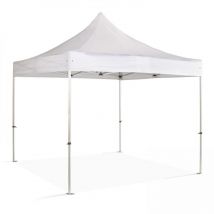 4 x 4 m Klapppavillon aus Aluminium Weiß